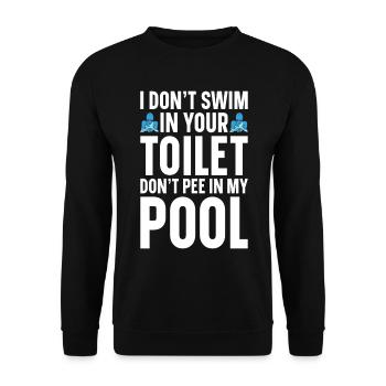 Swimming Water Sports Pool Swimming Swimmers - Unisex Sweatshirt - black - Front - Alina (178cm) & Michal (187cm)