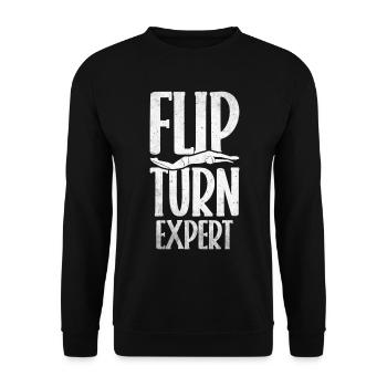 Swimming Water Sports Pool Swimming Swimmers - Unisex Sweatshirt - black - Front - Alina (178cm) & Michal (187cm)