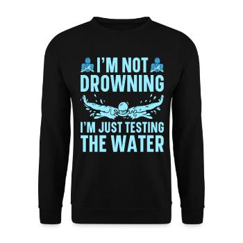 Swimming Water Sports Pool Swimming Swimmers - Unisex Sweatshirt - black - Front - Alina (178cm) & Michal (187cm)