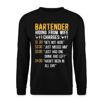 Bartender Mixologist Bartender - Unisex Sweatshirt - black - Front - Alina (178cm) & Michal (187cm)