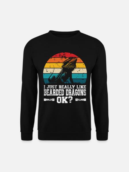 I like bearded dragons - Unisex Sweatshirt - black