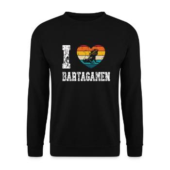 i love bearded dragons - Unisex Sweatshirt - black - Front - Alina (178cm) & Michal (187cm)
