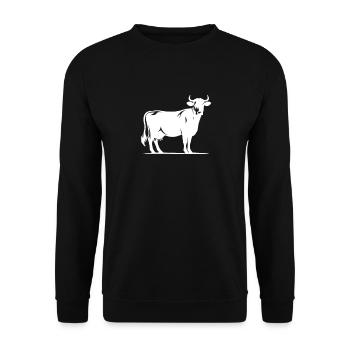 I like cows - Unisex Sweatshirt - black - Front - Alina (178cm) & Michal (187cm)