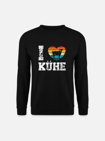 I like cows - Unisex Sweatshirt - black