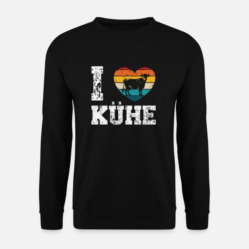 Ich mag Kühe - Unisex Pullover - Schwarz