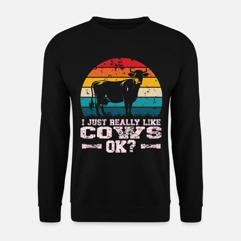 I like cows - Unisex Sweatshirt - black