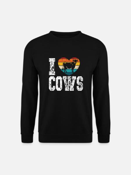 I like cows - Unisex Sweatshirt - black