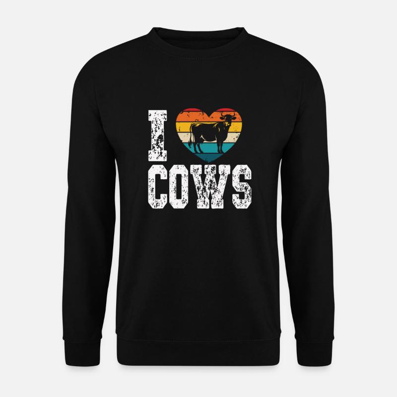 I like cows - Unisex Sweatshirt - black