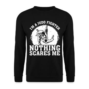 Je suis un combattant de judo, rien ne me fait peur - Judo fighti - Sweat-shirt Unisexe - noir - Devant - Alina (178cm) & Michal (187cm)