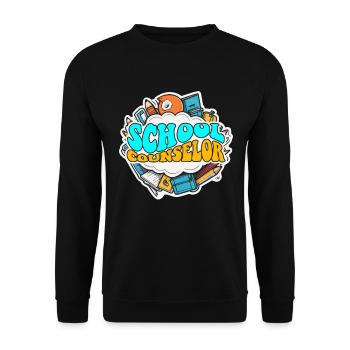 School Counselor Social Worker School Therapist - Unisex Sweatshirt - black - Front - Alina (178cm) & Michal (187cm)