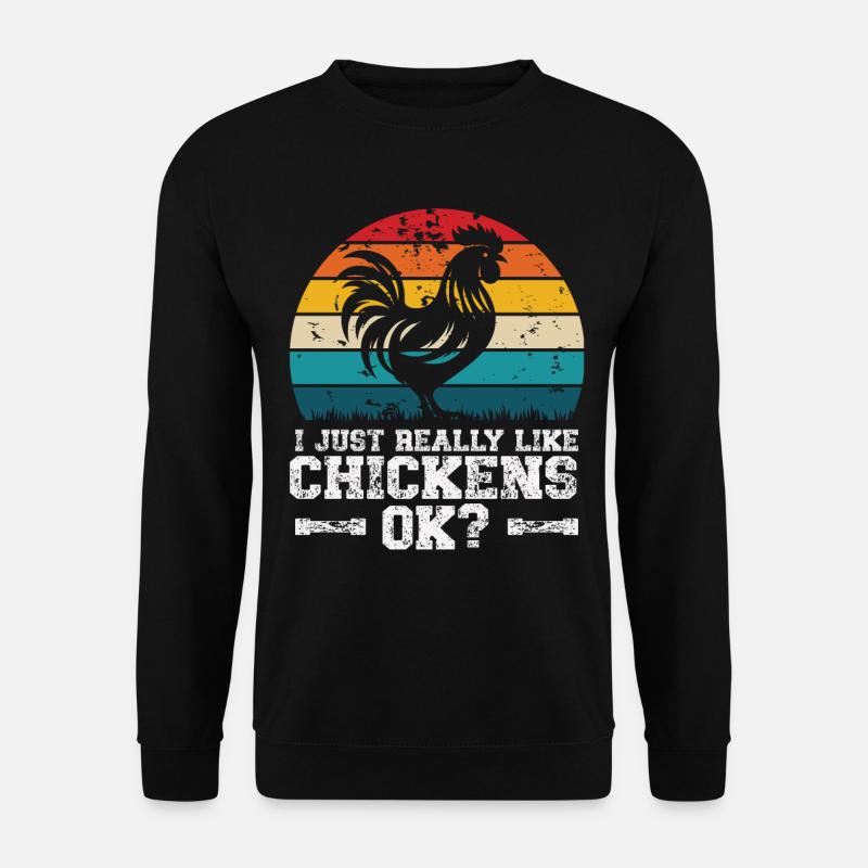 Ich mag Hühner - Unisex Pullover - Schwarz