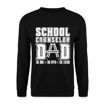 Conseiller scolaire Papa L’idole Le thérapeute scolaire - Sweat-shirt Unisexe - noir - Devant - Alina (178cm) & Michal (187cm)