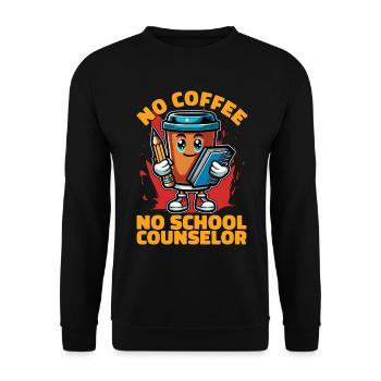 Conseiller scolaire Pas de thérapeute en café Amateur de café - Sweat-shirt Unisexe - noir - Devant - Alina (178cm) & Michal (187cm)