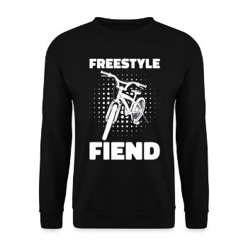 BMX Freestyle Biker Bike Fahrrad BMX Fahrer - Unisex Pullover - Schwarz - Vorne - Alina (178cm) & Michal (187cm)