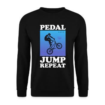 BMX Freestyle Biker Bike Bike BMX Rider - Unisex Sweatshirt - black - Front - Alina (178cm) & Michal (187cm)