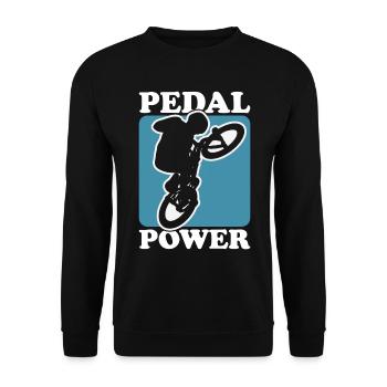 BMX Freestyle Biker Bike Fahrrad BMX Fahrer - Unisex Pullover - Schwarz - Vorne - Alina (178cm) & Michal (187cm)