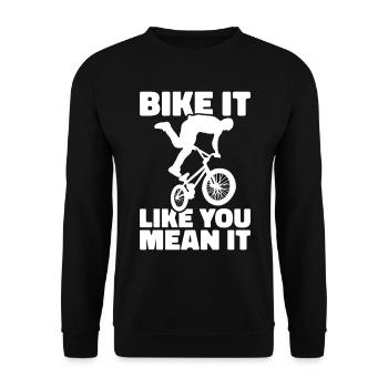 BMX Freestyle Biker Bike Bike BMX Rider - Unisex Sweatshirt - black - Front - Alina (178cm) & Michal (187cm)