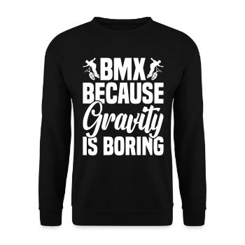 BMX Freestyle Biker Bike Fahrrad BMX Fahrer - Unisex Pullover - Schwarz - Vorne - Alina (178cm) & Michal (187cm)