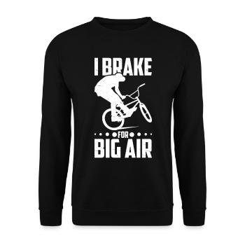 BMX Freestyle Biker Bike Fahrrad BMX Fahrer - Unisex Pullover - Schwarz - Vorne - Alina (178cm) & Michal (187cm)