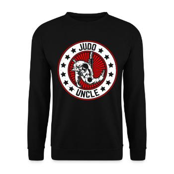 Judo Oncle Judo Combattant Judo Arts Martiaux Judoka - Sweat-shirt Unisexe - noir - Devant - Alina (178cm) & Michal (187cm)