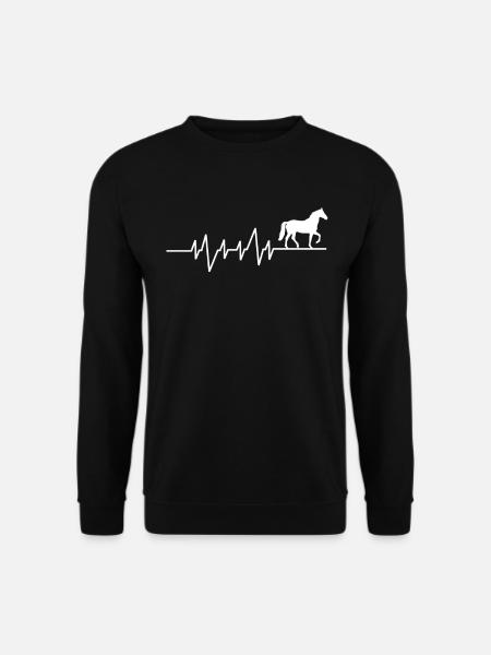 I like horses heartbeat - Unisex Sweatshirt - black