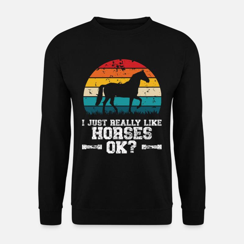 J’aime les chevaux - Sweat-shirt Unisexe - noir