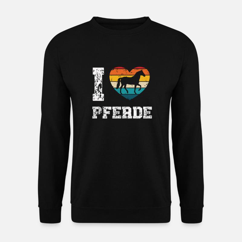 I like horses - Unisex Sweatshirt - black