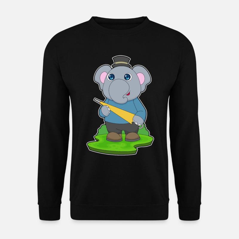 Parapluie éléphant - Sweat-shirt Unisexe - noir