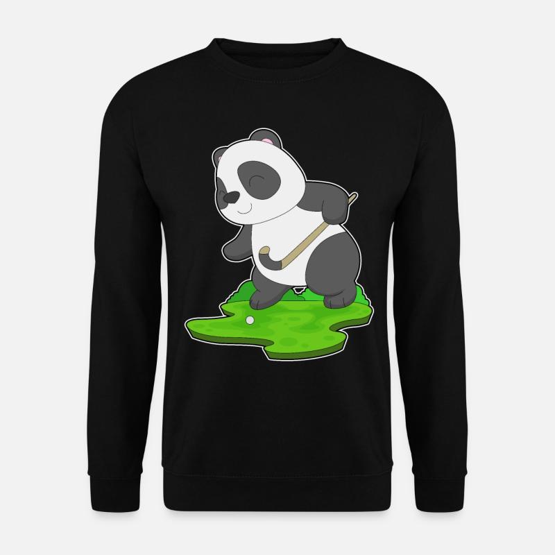 Panda Hockey Hockeyschläger - Unisex Pullover - Schwarz