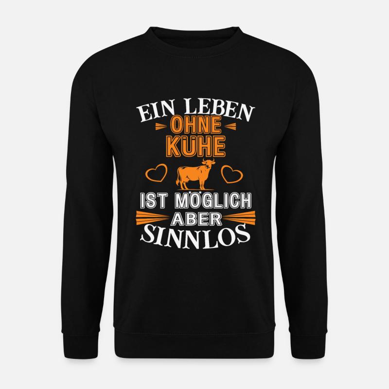Ein Leben ohne Kühe - Unisex Pullover - Schwarz