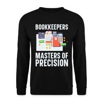 Buchhaltung Finanzbuchhalter Buchhalter Beruf - Unisex Pullover - Schwarz - Vorne - Alina (178cm) & Michal (187cm)