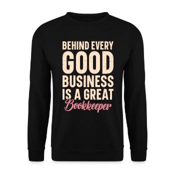 Buchhaltung Finanzbuchhalter Buchhalter Beruf - Unisex Pullover - Schwarz - Vorne - Alina (178cm) & Michal (187cm)
