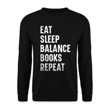 Buchhaltung Finanzbuchhalter Buchhalter Beruf - Unisex Pullover - Schwarz - Vorne - Alina (178cm) & Michal (187cm)