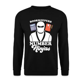 Buchhaltung Finanzbuchhalter Buchhalter Beruf - Unisex Pullover - Schwarz - Vorne - Alina (178cm) & Michal (187cm)