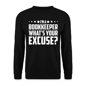 Buchhaltung Finanzbuchhalter Buchhalter Beruf - Unisex Pullover - Schwarz - Vorne - Alina (178cm) & Michal (187cm)