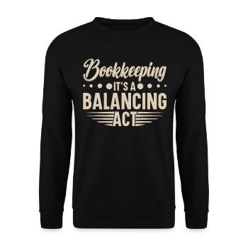 Buchhaltung Finanzbuchhalter Buchhalter Beruf - Unisex Pullover - Schwarz - Vorne - Alina (178cm) & Michal (187cm)