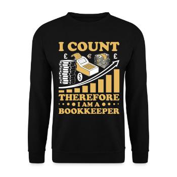 Buchhaltung Finanzbuchhalter Buchhalter Beruf - Unisex Pullover - Schwarz - Vorne - Alina (178cm) & Michal (187cm)