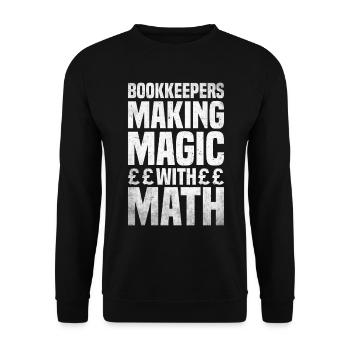 Buchhaltung Finanzbuchhalter Buchhalter Beruf - Unisex Pullover - Schwarz - Vorne - Alina (178cm) & Michal (187cm)