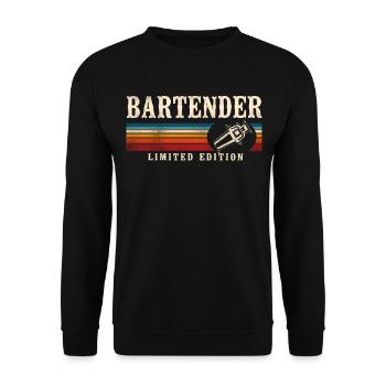 Barman Mixologue Rétro Vintage - Sweat-shirt Unisexe - noir - Devant - Alina (178cm) & Michal (187cm)