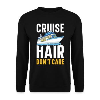 Kreuzfahrer Kreuzfahrtschiff Kreuzfahrt Geschenk - Unisex Pullover - Schwarz - Vorne - Alina (178cm) & Michal (187cm)