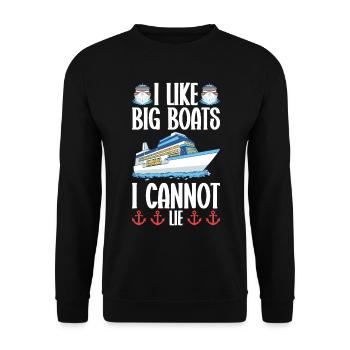 Croisière Crusader Bateau de croisière Cadeau - Sweat-shirt Unisexe - noir - Devant - Alina (178cm) & Michal (187cm)