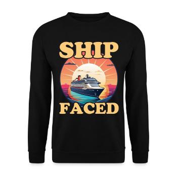 Kreuzfahrer Kreuzfahrtschiff Kreuzfahrt Geschenk - Unisex Pullover - Schwarz - Vorne - Alina (178cm) & Michal (187cm)