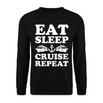 Kreuzfahrer Kreuzfahrtschiff Kreuzfahrt Geschenk - Unisex Pullover - Schwarz - Vorne - Alina (178cm) & Michal (187cm)