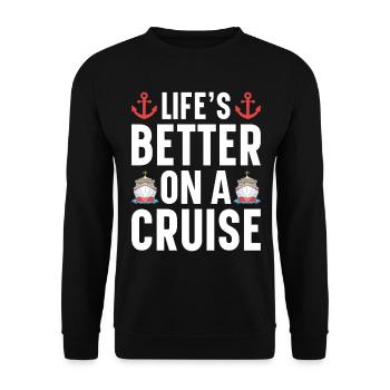 Croisière Crusader Bateau de croisière Cadeau - Sweat-shirt Unisexe - noir - Devant - Alina (178cm) & Michal (187cm)