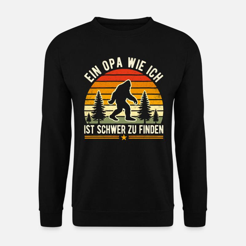 Opa Großvater, Ein Opa Wie Ich, Bigfoot - Unisex Pullover - Schwarz