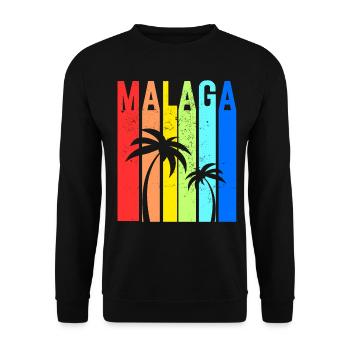 Malaga Andalousie Espagne Vacances Malaga - Sweat-shirt Unisexe - noir - Devant - Alina (178cm) & Michal (187cm)