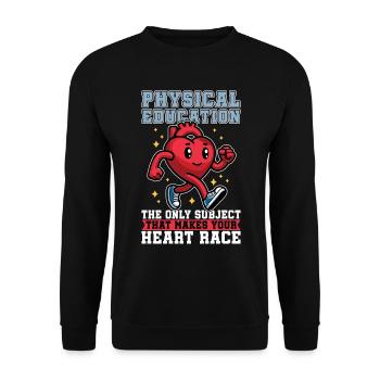 P.E Instructor Physical Education Personal Trainer - Unisex Sweatshirt - black - Front - Alina (178cm) & Michal (187cm)