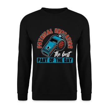 P.E Instructor Physical Education The Best Teacher - Unisex Sweatshirt - black - Front - Alina (178cm) & Michal (187cm)