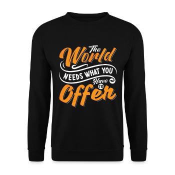 Conseiller scolaire Le monde a besoin d’un thérapeute scolaire - Sweat-shirt Unisexe - noir - Devant - Alina (178cm) & Michal (187cm)
