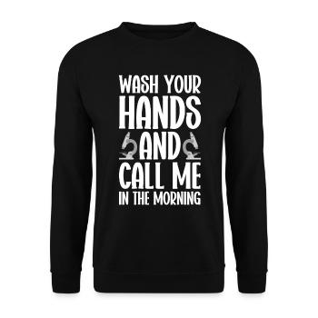 Epidemiology Scientist Epidemiologist Medicine - Unisex Sweatshirt - black - Front - Alina (178cm) & Michal (187cm)